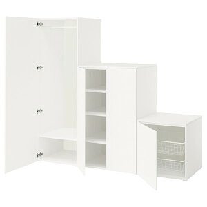 [IKEA/CPA/ʔ]PLATSA vbc@ [h[u 4t, zCg/tHblX zCg, 200x57x181 cm[22](a)(99586691)