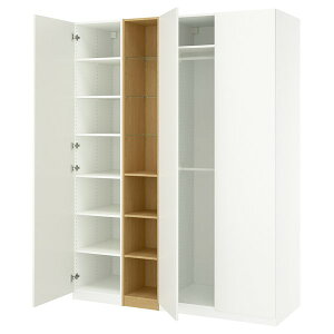 [IKEA/CPA/ʔ]PAX pbNX / FORSAND tHTh [h[uRrl[V, zCg zCg/I[N, 185x60x201 cm[16](a)(79607251)