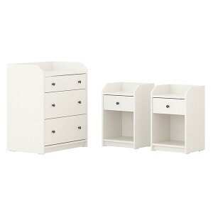 [IKEA/�C�P�A/�ʔ�]HAUGA �n�E�K �x�b�h���[���Ƌ�3�_�Z�b�g, �z���C�g[4](a)(89575589)