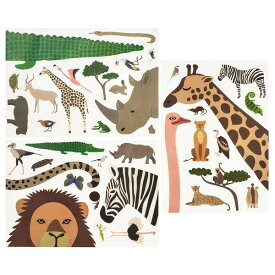 [IKEA/イケア/通販]SANDLOPARE サンドローパレ デコレーションステッカー 3個セット, マルチカラー/サバンナの動物[B](b)(20603226)