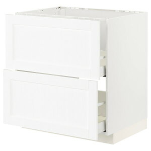 [IKEA/�C�P�A/�ʔ�]METOD ���g�[�h / MAXIMERA �}�L�V���[�� �x�[�X�L���r�l�b�g �V���N�p+�����o���O��2��/�����o��2��, �z���C�g �G���R�[�s���O/�z���C�g �ؖڒ�, 80x60x80 cm[6](a)(29473895)