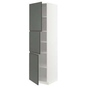 [IKEA/�C�P�A/�ʔ�]METOD ���g�[�h �n�C�L���r�l�b�g �I��/��3���t��, �z���C�g/���H�b�N�X�g���v �_�[�N�O���[, 60x60x220 cm[9](a)(49449343)