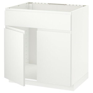 [IKEA/�C�P�A/�ʔ�]METOD ���g�[�h �x�[�X�L���r�l�b�g �V���N�p ��2��/�����o���O���t��, �z���C�g/���H�b�N�X�g���v �}�b�g�z���C�g, 80x60x80 cm[7](79470861)