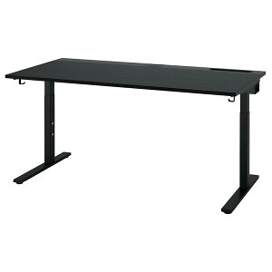 [IKEA/�C�P�A/�ʔ�]MITTZON �~�b�c�H�[�� �f�X�N, �u���b�N�X�e�C���A�b�V���ޓ˂���/�u���b�N, 160x80 cm[3](19529119)