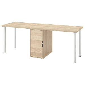 [IKEA/�C�P�A/�ʔ�]LAGKAPTEN ���O�J�v�e�� / ALEX �A���N�X �f�X�N, �z���C�g�X�e�C��/�I�[�N�� �z���C�g, 200x60 cm[6](39607677)