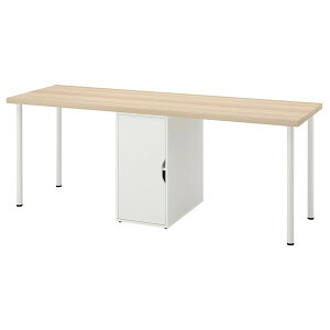 [IKEA/�C�P�A/�ʔ�]LAGKAPTEN ���O�J�v�e�� / ALEX �A���N�X �f�X�N, �z���C�g�X�e�C��/�I�[�N�� �z���C�g, 200x60 cm[6](99607679)