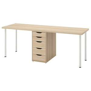 [IKEA/�C�P�A/�ʔ�]LAGKAPTEN ���O�J�v�e�� / ALEX �A���N�X �f�X�N, �z���C�g�X�e�C��/�I�[�N�� �z���C�g, 200x60 cm[6](49607667)