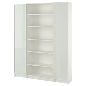 [IKEA/�C�P�A/�ʔ�]BILLY �r���[ / HOGBO �z�[�O�{�[�{�I�R���r�l�[�V���� �K���X���t��, �z���C�g,160x202 cm �R���N�V�����P�[�X �K���X�L���r�l�b�g �H��I �� �k�� [5](b)(99528371)