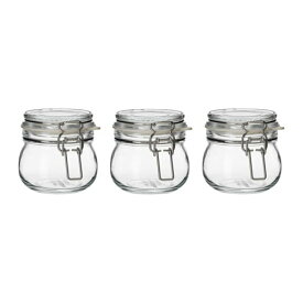 [IKEA/イケア/通販]KORKEN コルケン ふた付き容器, クリアガラス[A](b)(10325112)