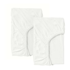 [IKEA/イケア/通販]LEN レーン ボックスシーツ ベビーベッド用, ホワイト[A](b)(10169060)