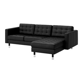[IKEA/イケア/通販]LANDSKRONA ランズクローナ 3人掛けソファ, 寝椅子付き/グラン/ボームスタード ブラック/メタル[4](a)(29031874)