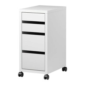 [IKEA/イケア/通販]MICKE ミッケ 引き出しユニット キャスター付き, ホワイト【北欧デザインのデスク。オフィス・パソコン・勉強机に。収納も選べる】[E](d)(40354283)
