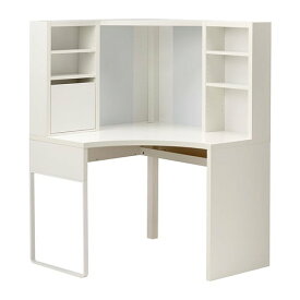 [IKEA/イケア/通販]MICKE ミッケ コーナーワークステーション, ホワイト【北欧デザインのデスク。オフィス・パソコン・勉強机に。収納も選べる】[IE](d)(20354284)