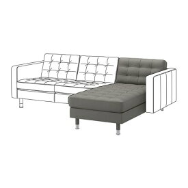 [IKEA/イケア/通販]LANDSKRONA ランズクローナ 追加用寝椅子, グラン/ボームスタード グレーグリーン/メタル[LA](a)(59275733)