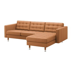 [IKEA/イケア/通販]LANDSKRONA ランズクローナ 3人掛けソファ, 寝椅子付き/グラン/ボームスタード ゴールデンブラウン/メタル[4](a)(39272636)