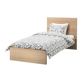 [IKEA/イケア/通販]MALM マルム ベッドフレーム, ホワイトステインオーク材突き板/ロンセット[3](d)(29157298)