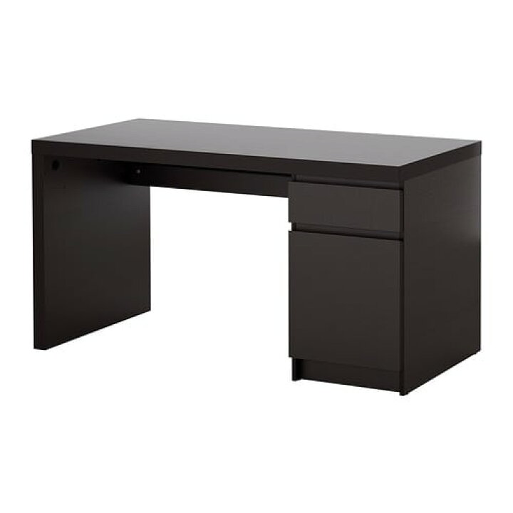 楽天市場】[IKEA/イケア/通販]MALM マルム デスク, ブラックブラウン 