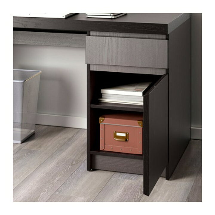 楽天市場】[IKEA/イケア/通販]MALM マルム デスク, ブラックブラウン 