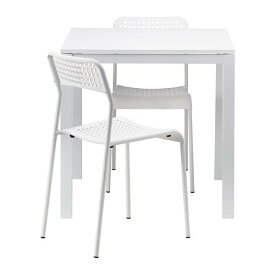[IKEA/イケア/通販]MELLTORP メルトルプ / ADDE アッデ テーブル＆チェア2脚, ホワイト/ホワイト[4](a)(59246378)