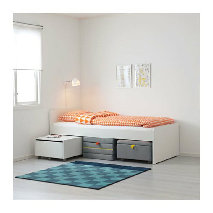 楽天市場】[IKEA/イケア/通販]SLAKT スレクト ベッドフレームとすのこ 