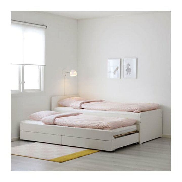 楽天市場】[IKEA/イケア/通販]SLAKT スレクト アンダーベッド 収納付き 