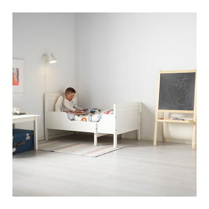 【IKEA・イケア・通販】SUNDVIK スンドヴィーク 伸長式ベッドフレームとすのこ（組み合わせ）,  ホワイト[DI](a)(39240339) WEBYセレクション 