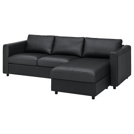 [IKEA/イケア/通販]VIMLE ヴィムレ 3人掛けソファ, 寝椅子付き/グラン/ボームスタード ブラック[6](a)(69306687)