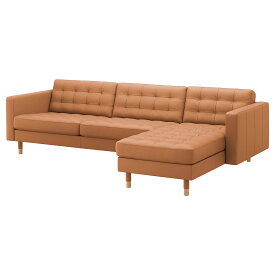 [IKEA/イケア/通販]LANDSKRONA ランズクローナ 4人掛けソファ, 寝椅子付き/グラン/ボームスタード ゴールデンブラウン/ウッド[4](a)(29270360)
