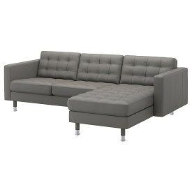 [IKEA/イケア/通販]LANDSKRONA ランズクローナ 3人掛けソファ, 寝椅子付き/グラン/ボームスタード グレーグリーン/メタル[4](a)(79275789)