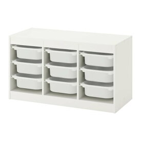 [IKEA/イケア/通販]TROFAST トロファスト 収納コンビネーション, ホワイト/ホワイト【北欧デザインの見せるおもちゃ箱。子供部屋に最適なおしゃれ収納ラック】[10](d)(39222260)