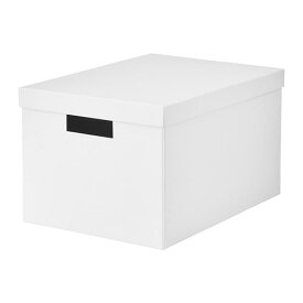 [IKEA/イケア/通販]TJENA ティエナ 収納ボックス ふた付き, ホワイト[D](c)(20395425)