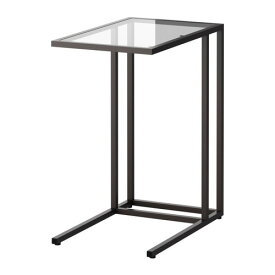 [IKEA/イケア/通販]VITTSJO ヴィットショー ラップトップスタンド, ブラックブラウン/ガラス[D](b)(80250250)