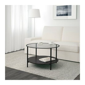 [IKEA/イケア/通販]VITTSJO ヴィットショー コーヒーテーブル, ブラックブラウン/ガラス[F](c)(00213313)