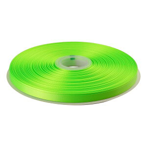 両面サテンリボン 幅9mm 長さ91M 髪飾りのDIY 装飾素材 花束 ギフト ラッピング -キーライム