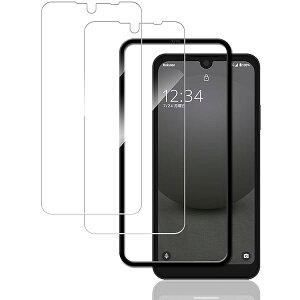 ガラスフィルム AQUOS Wish 3 SH-53D A302SH 用 (2枚)ガラスフィルム + ガイド枠付き 日本旭硝子素材採用 全面 保護フィルム 強化ガラス フィルム