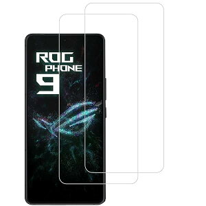 ASUS ROG Phone 9 / ROG Phone 9 Pro �p (2��)�K���X�t�B���� ���{���Ɏq�f�ލ̗p �S�� �ی�t�B���� �����K���X �t�B����