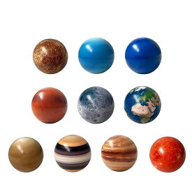 宇宙太陽系惑星地球月おもちゃ 10太陽系惑星弾性ボール 科学的な小道具 教育ツール 学習玩具 ラーニングリソーシズ 理科 教材 太陽系 ソーラーシステム 教学工具 DIY 天文学 女の子男の子