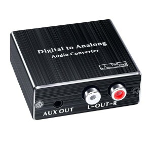 DAC デジタル アナログ 変換器 光・同軸入力→RCA+3.5mmステレオ出力 オーディオ変換器 光デジタル アナログ 変換 DAコンバーター Digital to Analog Converter 192Khz/24bitハイレゾ音源対応 VA8