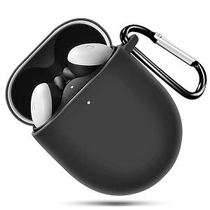 【2024強化版】 Google pixel buds pro 2 ケース【キーホルダー付き】対応 google pixel buds pro 2 液状シリコン ワイヤレス充電可能 軽量 キズ防止 スリム 耐衝撃 防水 防塵 紛失防止 (ブラック)