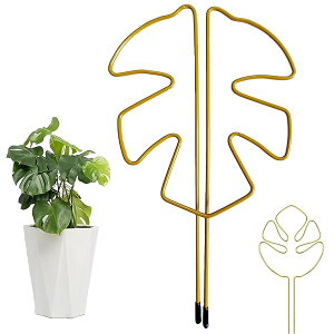 園芸支柱 モンステラ モンステラ 支柱 観葉植物 花支架 花ささえ 長期間使用 手で調整可能 植物転倒防止 農業用 園芸用 ガーデニング用品-金色 ?