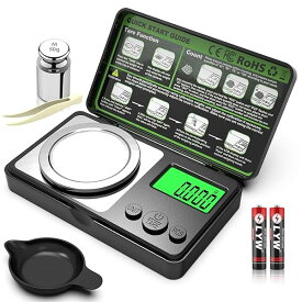 精密はかり 0.001g×100g ポケットデジタルスケール 携帯タイプはかり 精密電子はかり 携帯タイプ 計量器 はかり デジタル 0.001g 業務用 プロ用 デジタル計り 電子天秤 秤 高精密計量天秤 日本語取扱説明書付属 (100g×0.00