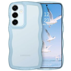 Galaxy S25 ケース ギャラクシーS25 ケース ウェーブ おしゃれ TPU+PC 韓国 かわいい 可愛い スマホケース 人気 シンプル 滑り止め 薄型 軽量 耐衝撃 指紋防止 レンズ保護 ストラップホール付き シリコン TPU バンパー 6