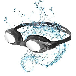 水泳 ゴーグル メンズ 曇り止め スイムゴーグル スイミングゴーグル 水中メガネ UVカット 水漏れ防止 ミラータイプ 大人男女兼用 海水浴/競泳 ブラック