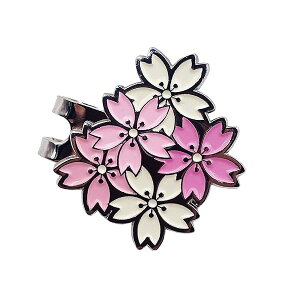 桜 ゴルフマーカー ゴルフマークー オリジナル ゴルフ小物 マグネット付タイプ 台座付き かわいいゴルフ用品
