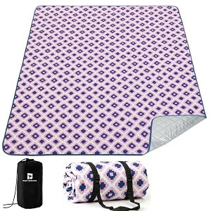 レジャーシート厚手 4層構造 大判 200X200 ピクニックシート 軽量 防水加工 収納袋付く 洗える折り畳みやすい コンパクト収納