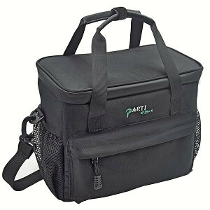 保冷バッグ 9L 5層断熱設計 キャンプ/釣り/出勤する/ビーチ用 軽量トート型 防水防漏 丈夫なメッシュポケット付き ブラック Sサイズ