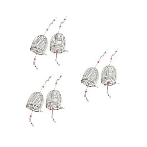 コマセカゴ 6個 釣り 釣り用餌入れカゴ キャップカゴ ステンレス製 打ち餌器 大サイズ(高さ6cm) 投げ釣り 船釣り 淡水海水兼用