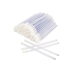 使い捨て リップブラシ 100本入り 携帯用 便利 メイクブラシ 化粧用品 化粧ブラシ(透明)