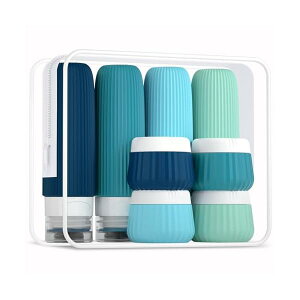 【客室乗務員推薦】トラベルボトル 8個 シャンプーボトル 旅行用 水浴セット特殊な三重フタ構造 携帯便利 トラベル シャンプー 容器 収納袋付きです