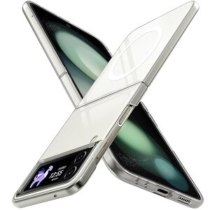 Galaxy Z Flip3 �P�[�X MagSafe�t�� �N���A �}�O�l�b�g�[�d�Ή� �ω��� �X���� �Ռ��z�� SC-54B / SCG12 �y�� �~���^���[�O���[�h�̕ی� ���� ���ɋ����w�� �}�O�l�b�g�X�}�z�P�[�X ���� 18-ZFLIP3-01